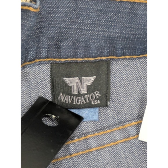 Bootcut Jeans Women 28" Navigator USA Heavy Fade Center Seam Blue Streetwear - Picture 3 of 8